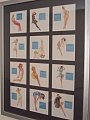 A 1948 framed pin-up girl calendar. 